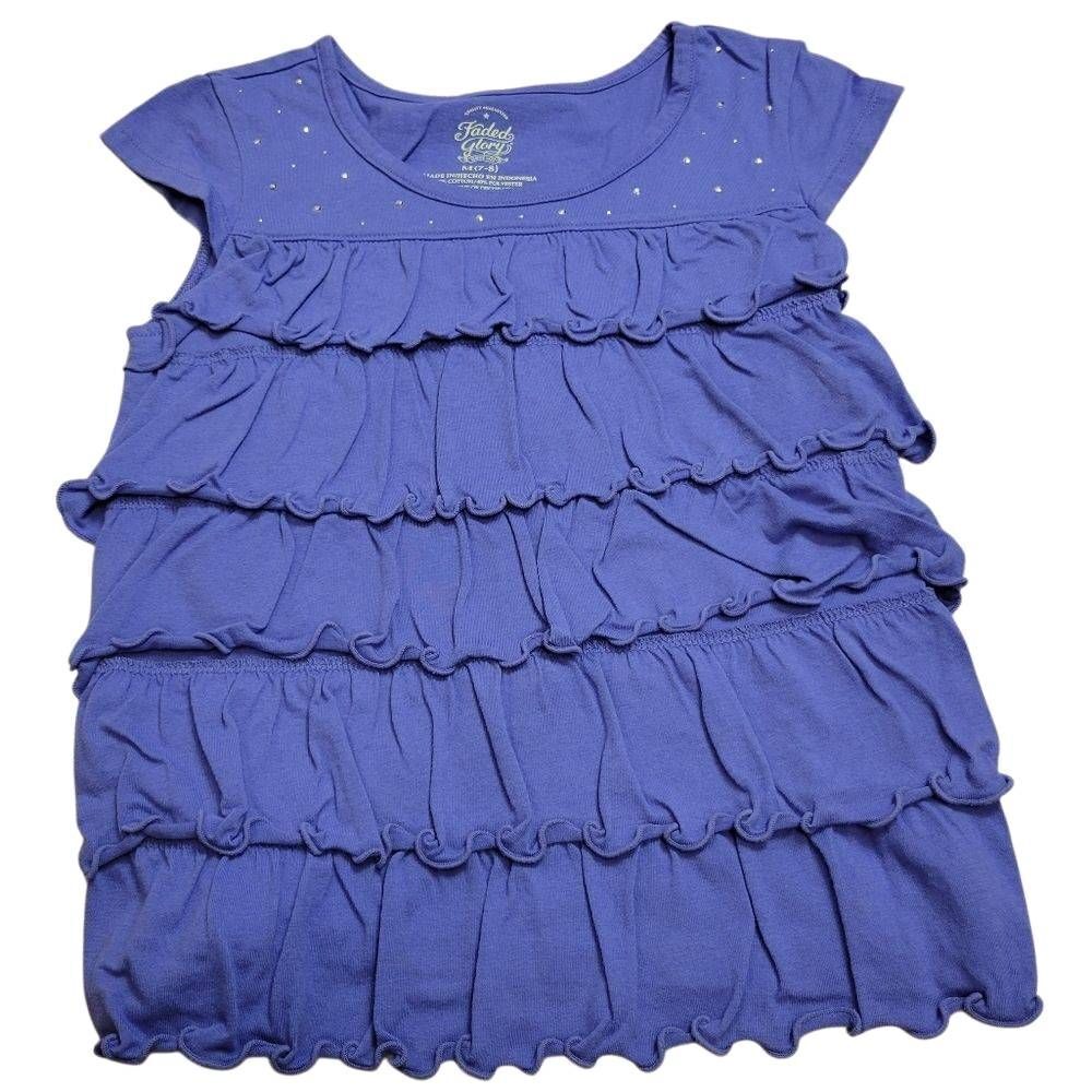 Faded Glory ruffle shirt M7/8